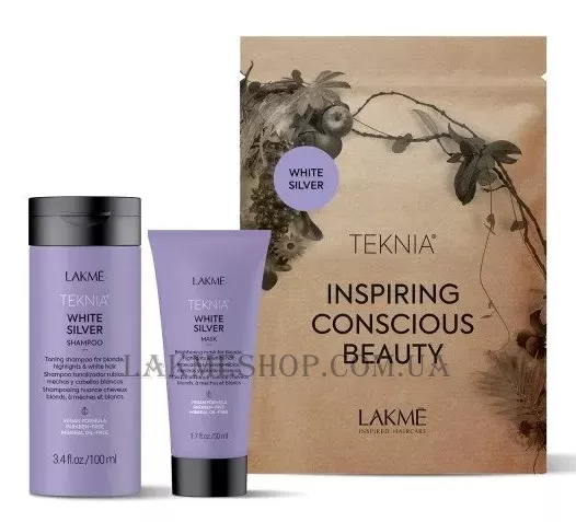 LAKME Teknia White Silver Travel Pack - Дорожній набір для світлого та знебарвленого волосся